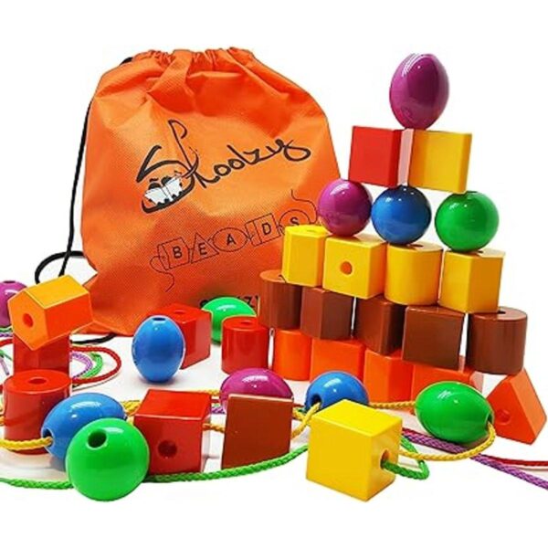 Skoolzy juego de 36 abalorios tamaño Jumbo con 4 cuerdas_4