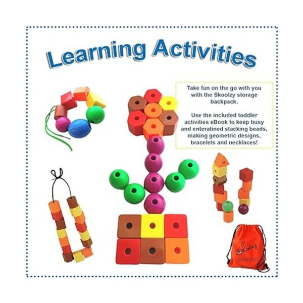 Skoolzy juego de 36 abalorios tamaño Jumbo con 4 cuerdas_5