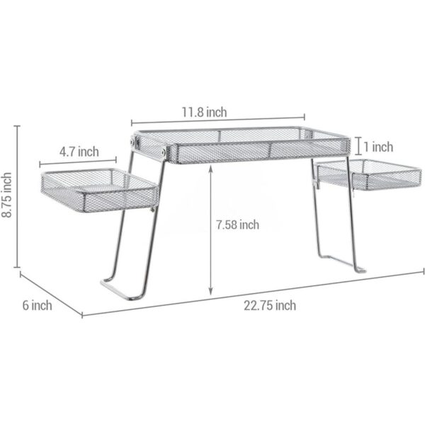 MyGift Chrome Plated Metal Over The Sink Organizer with 3_5
