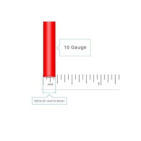 BNTECHGO Alambre de silicona de calibre 10 de 5 pies rojo_2