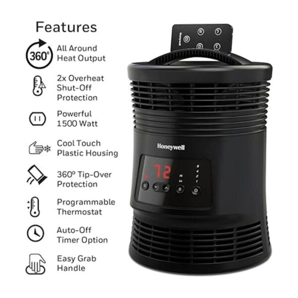 Honeywell calefactor digital de 360 grados