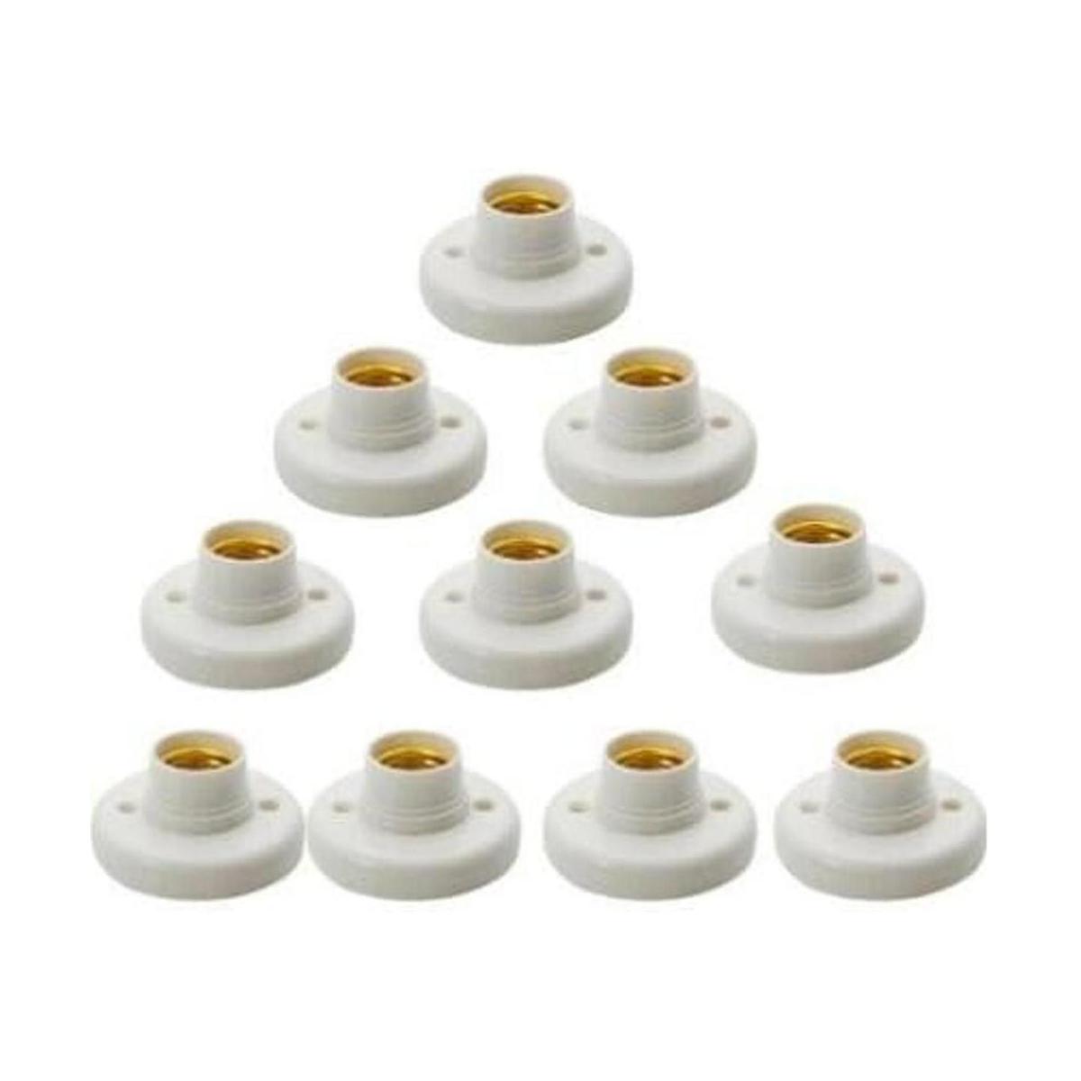 Hanpearl Bombilla LED redonda E27 blanca con base de