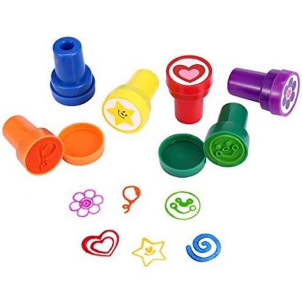 LUCKYBIRD S1118 Best Self Inking Plastic Fun Stamps Set de_2