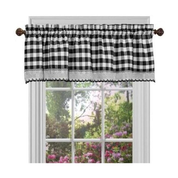 GoodGram Cenefas de ventana de granja a cuadros Buffalo_2