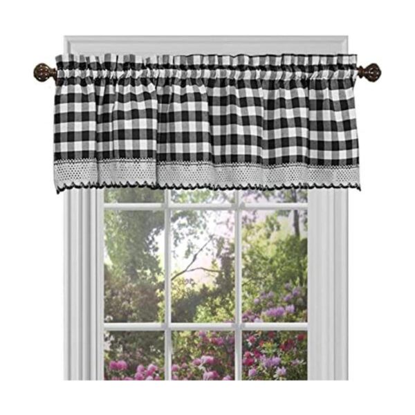 GoodGram Cenefas de ventana de granja a cuadros Buffalo_1