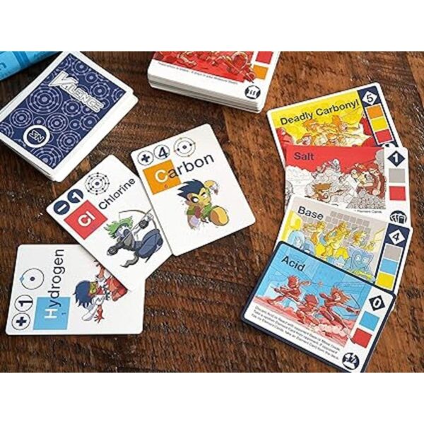 Juego de naipes con las valencias químicas avanzada y_2