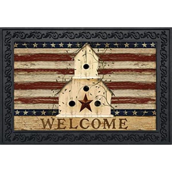 Americana Tapete de bienvenida patriótico primitivo para_1