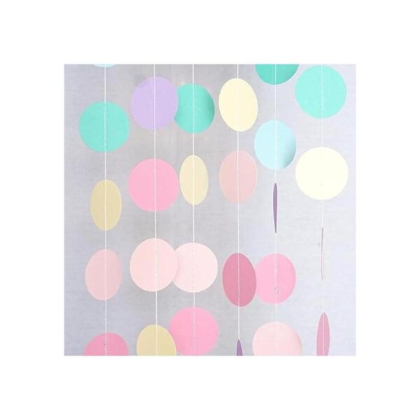 Círculo de puntos de papel guirnalda para fiestas telón_1