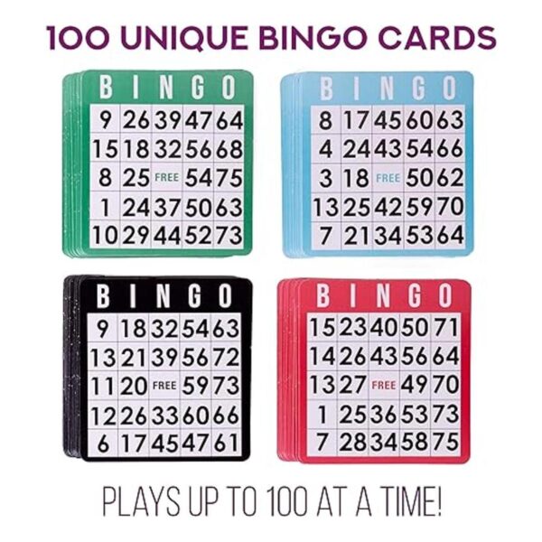 Conjunto para bingo real 1000 fichas 100 cartones y un_4