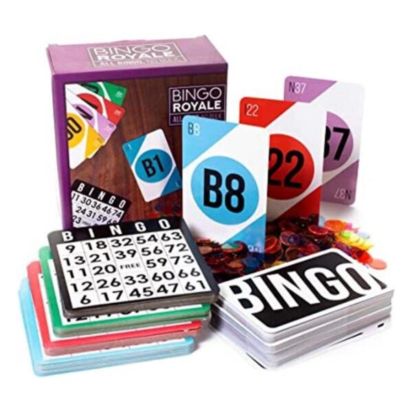 Conjunto para bingo real 1000 fichas 100 cartones y un_1