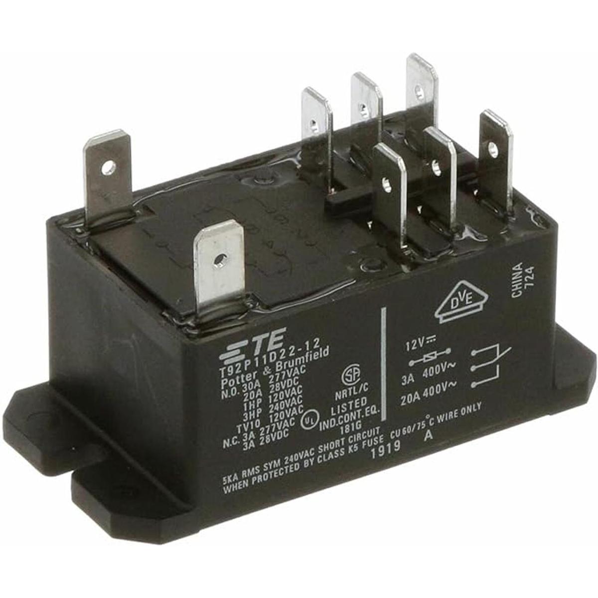 Potter y BRUMFIELD t92p11d22 12 Relé de potencia DPDT 12