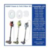 HQRP Kit de filtro de espuma y fieltro compatible con