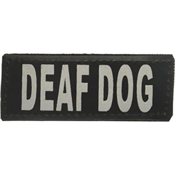 DogLine Deaf perro extraíble Parches De Velcro S M_1