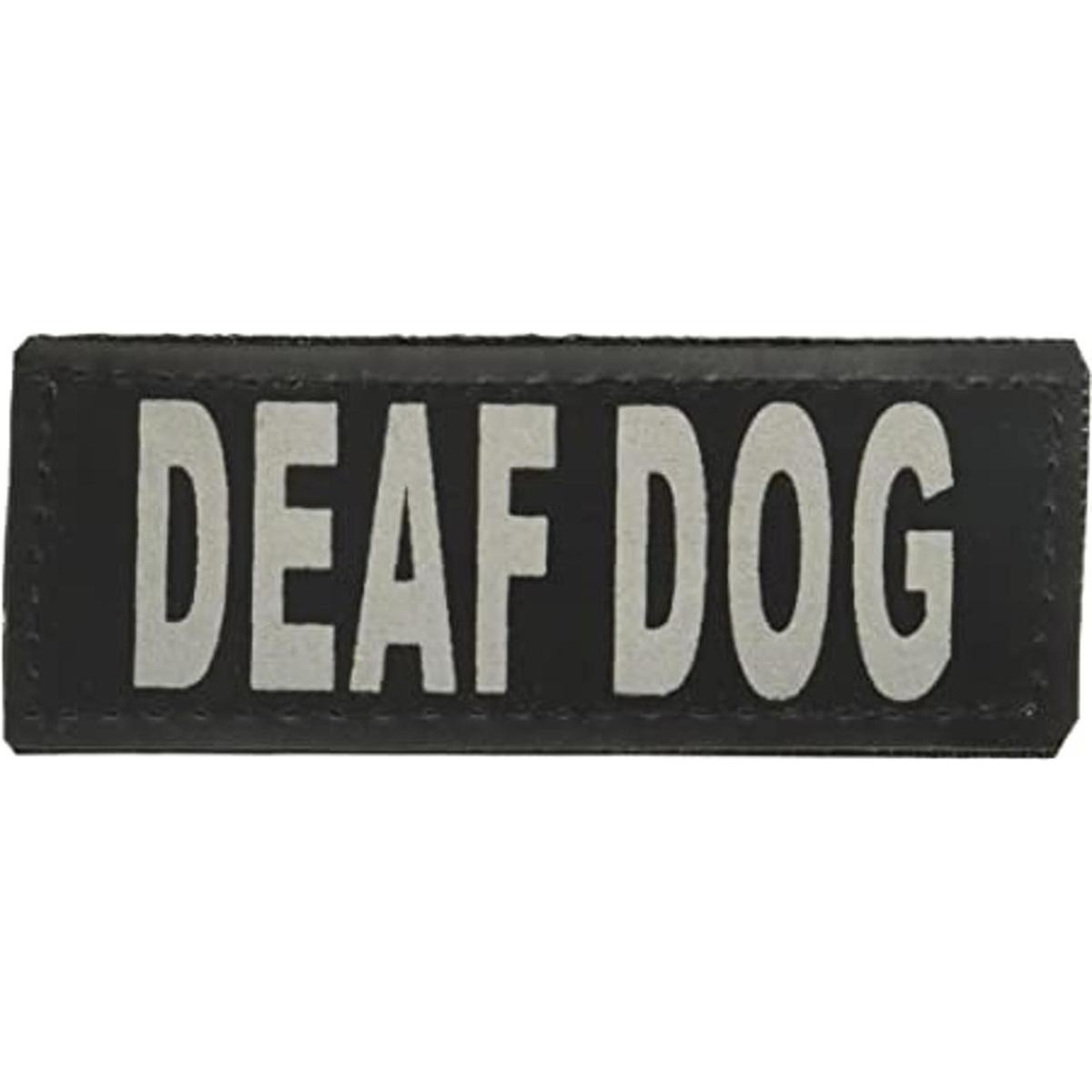 DogLine Deaf perro extraíble Parches De Velcro S M