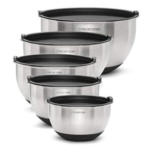PriorityChef Juego de 5 recipientes para mezclar con tapa_1