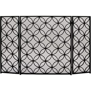 Deco 79 Rejilla rectangular de metal para chimenea con_1