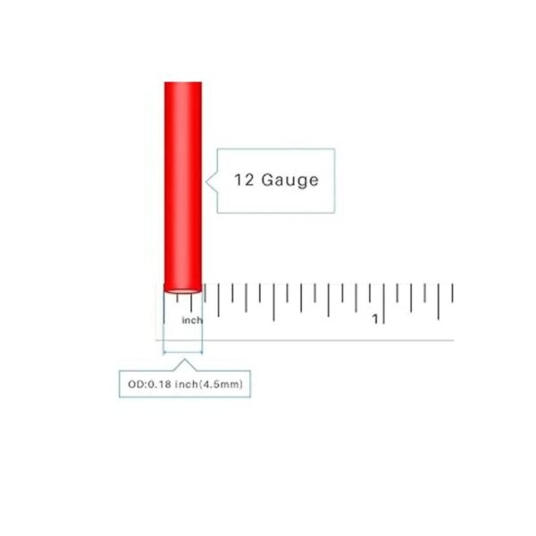 BNTECHGO Alambre de silicona de calibre 12 de 10 pies rojo_2