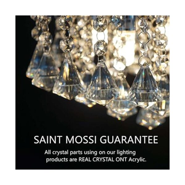 Saint Mossi Candelabro moderno K9 con gotas de lluvia de_2