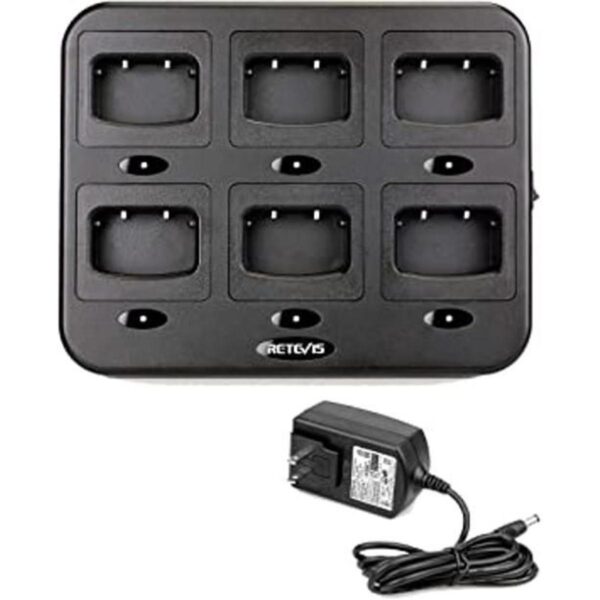 Retevis H777 Cargador de seis vías para walkie talkie_1
