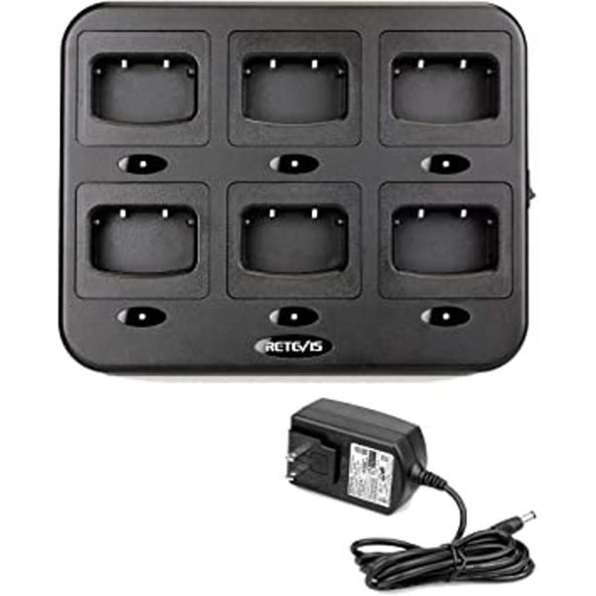 Retevis H777 Cargador de seis vías para walkie talkie