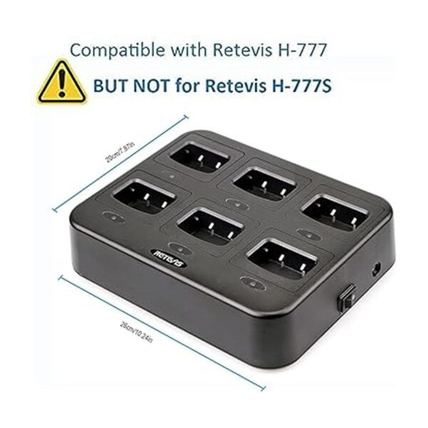 Retevis H777 Cargador de seis vías para walkie talkie_2