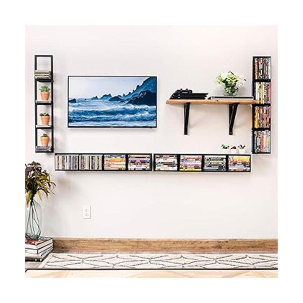 Modern Wall Mount Cd y DVD Media rack Storage metal_5