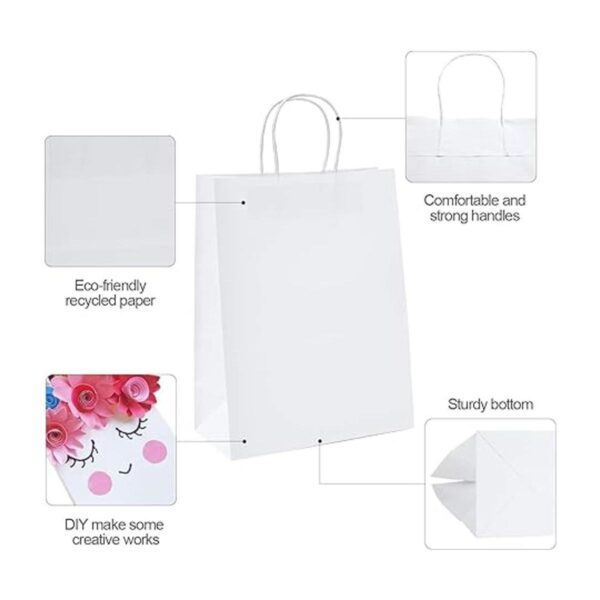 Halulu Retail bolsas de compras de papel con asas de cuerda_5