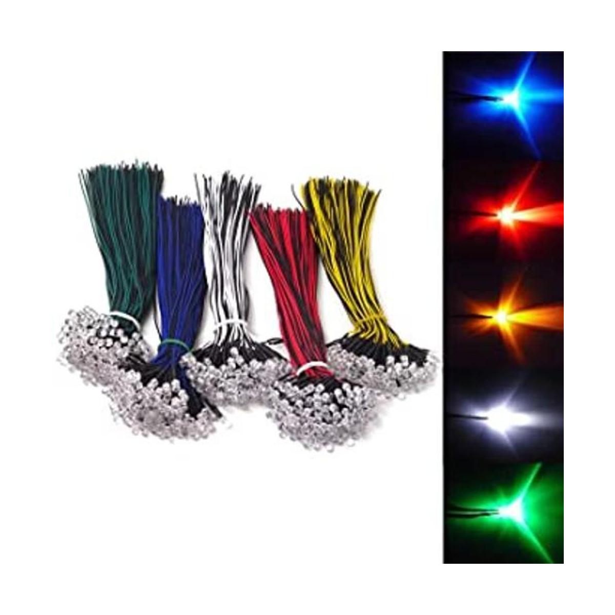 Honbay Luces LED precableadas 12 V 20 cm focos de 5
