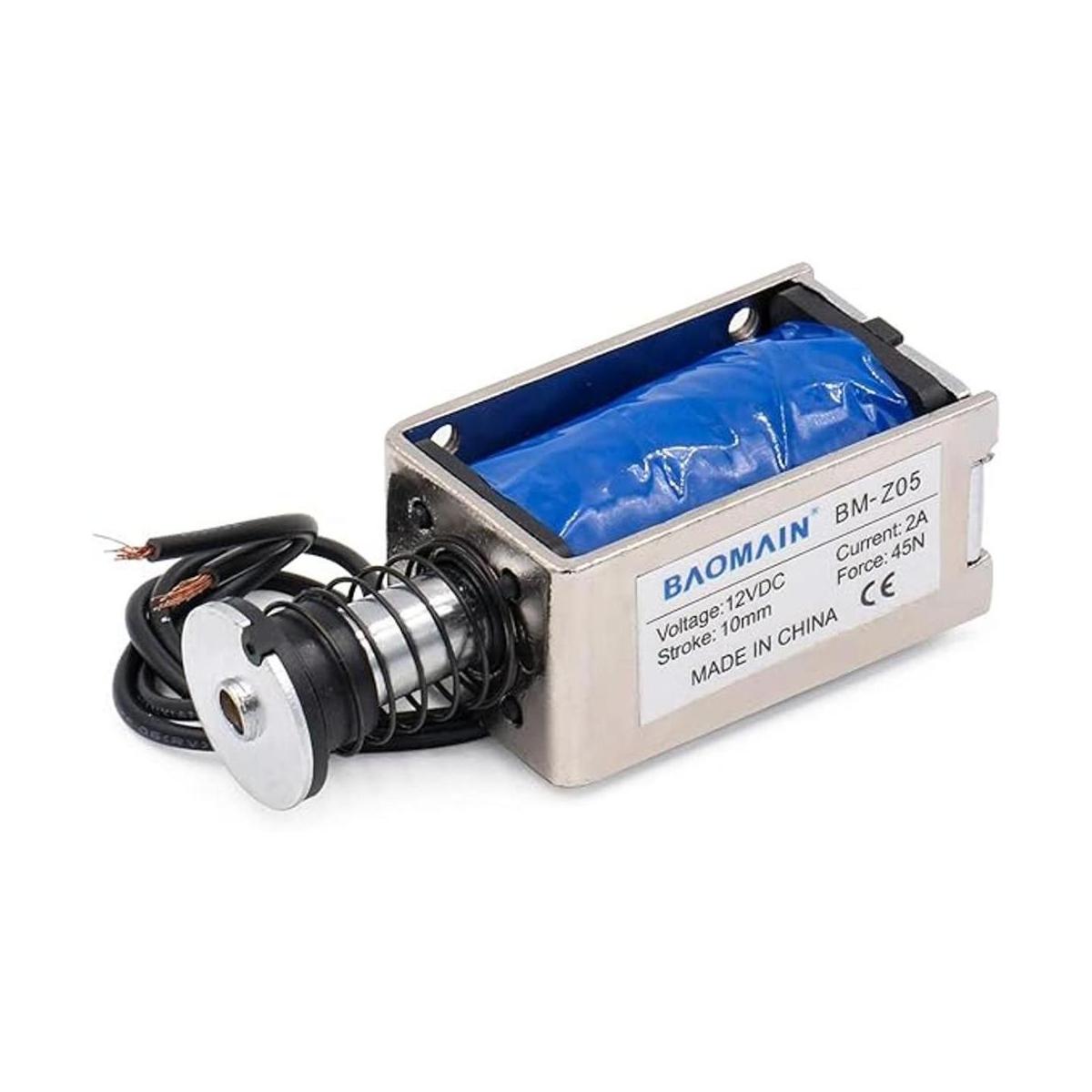Solenoide Baomain JFZ05 DC 12 V 2 A tipo Push marco