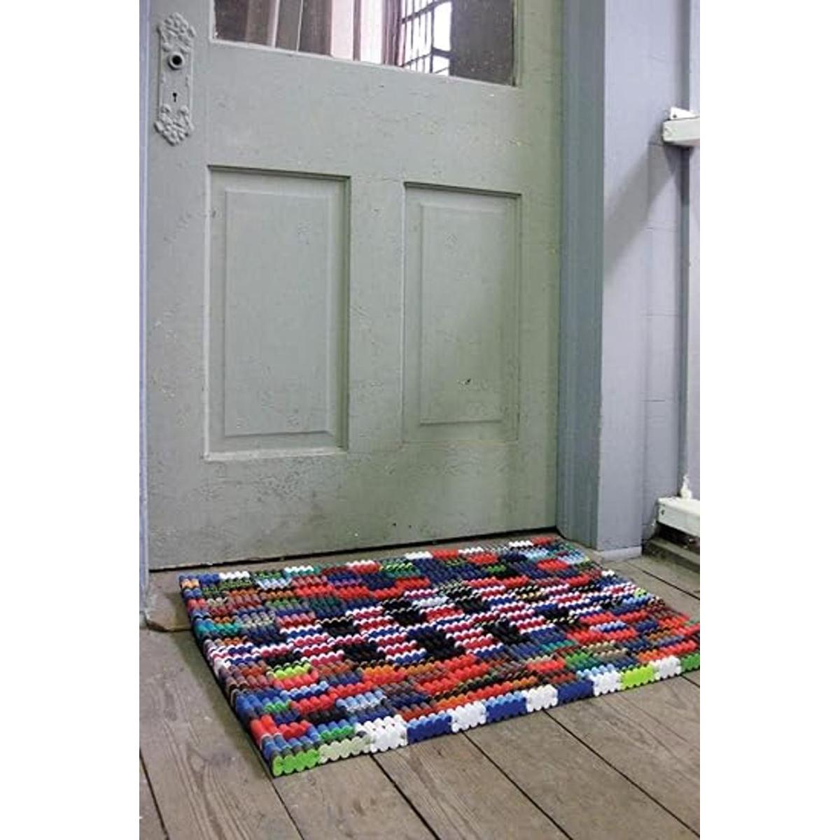 Tapete para puerta de chancletas recicladas tapete de