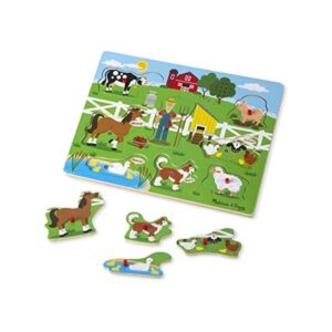 Melissa Doug Rompecabezas con sonido 8 piezas Granja_1