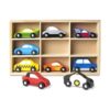 Melissa Doug Juego de vehículos de madera para_5
