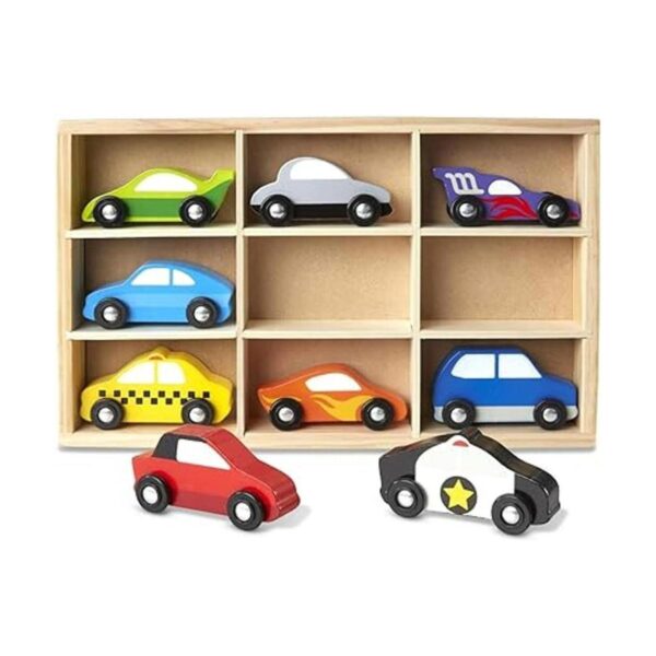 Melissa Doug Juego de vehículos de madera para_5