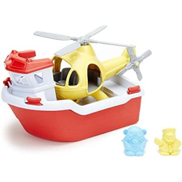 Green Toys Rescue Boat con helicóptero_1