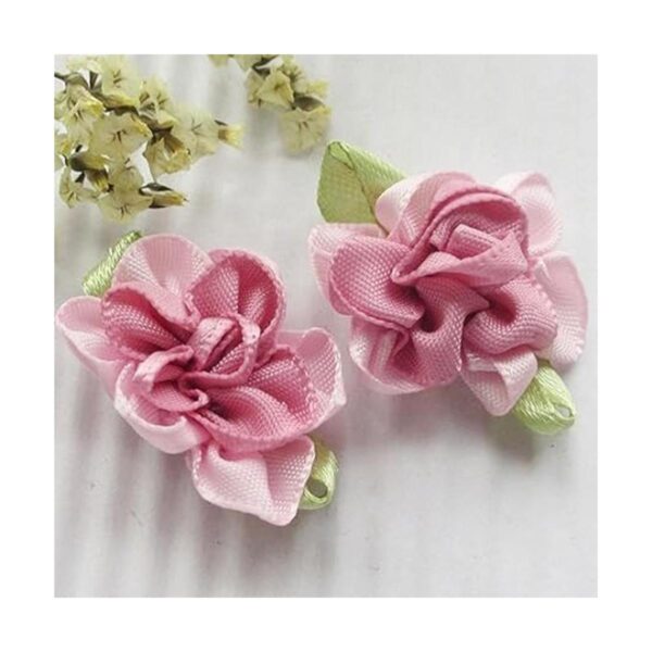 Chenkou Craft Cinta de satén de 2 tonos lazos de flores_2