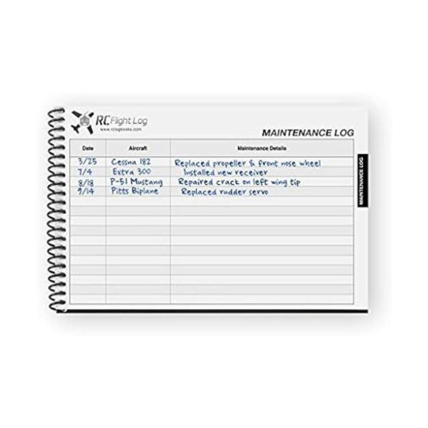 RC Flight Log Deluxe Edition Cuaderno de bitácora para