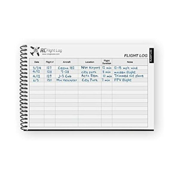 RC Flight Log Deluxe Edition Cuaderno de bitácora para