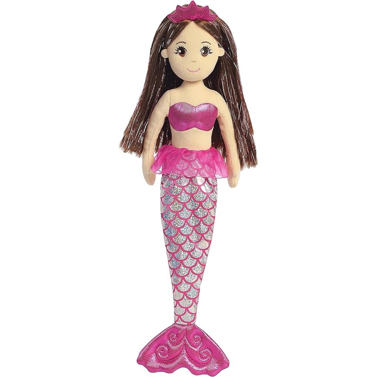 Sirena brillante de peluche Aurora Rubí