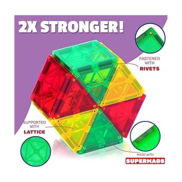 Playmags Juego de accesorios de 50 piezas con imanes más_5