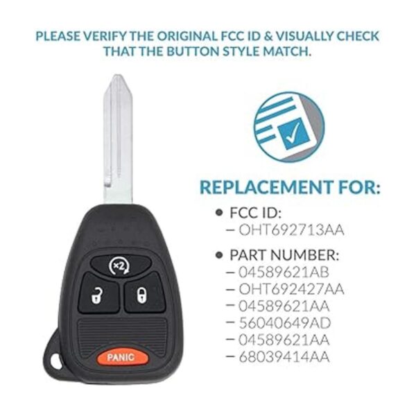 Reemplazo para control remoto marca Keyless2Go para_4