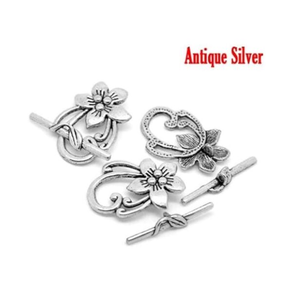 JGFinds Lily Flower Toggle Juego de 10 cierres de pulsera_3