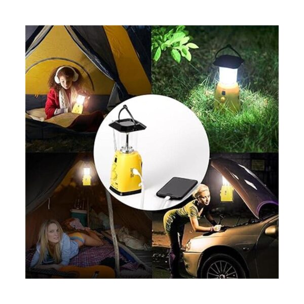 Linterna de camping recargable solar solar y manivela_4