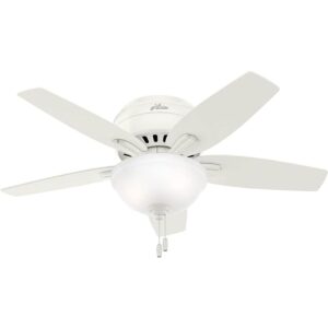 Hunter Newsome Ventilador de techo de perfil bajo con luz_1