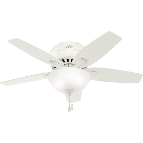 Hunter Newsome Ventilador de techo de perfil bajo con luz_1