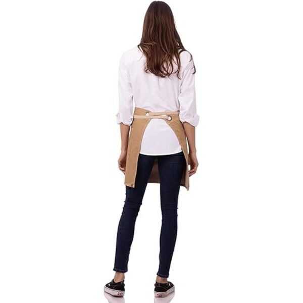 Chef Works Austin Half Bistro Apron Natural One Size_3