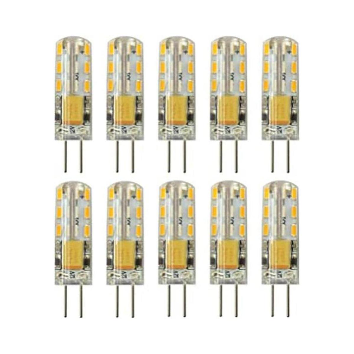 Rayhoo 10 bombillas LED G4 de base 24 de 1.5 W CA CC 12