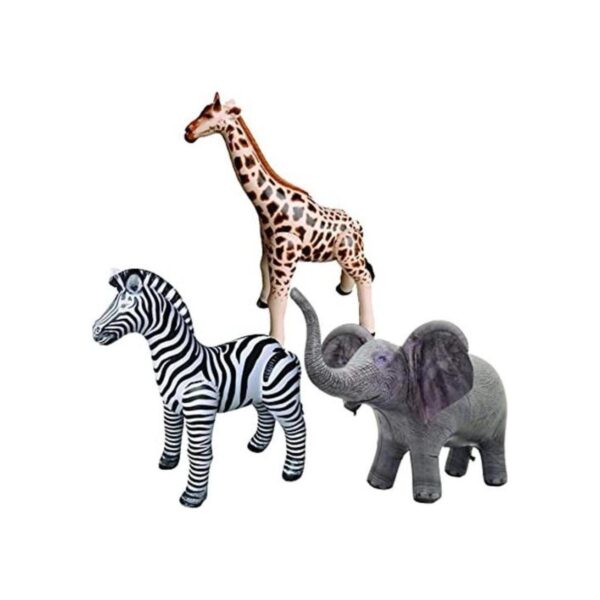 Jet Creations Safari Paquete de 3 elefantes de jirafa y_1