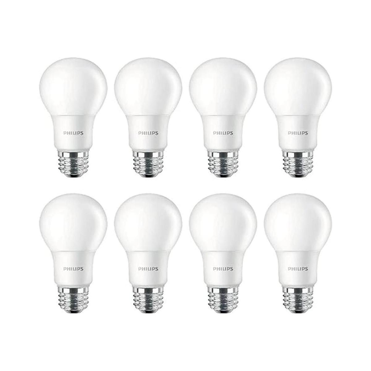 Philips LED Bombilla A19 esmerilada sin parpadeo no