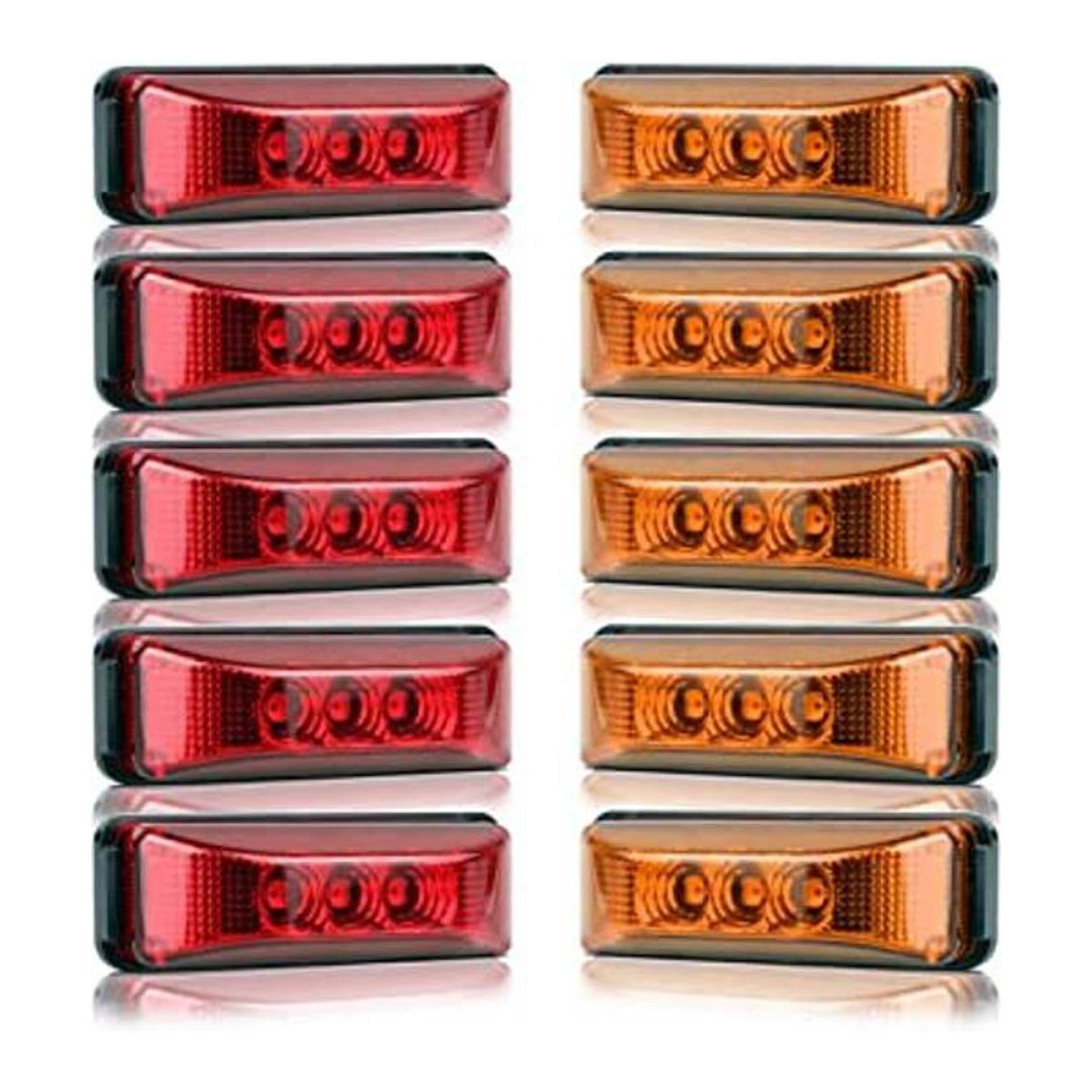 Partsam 10 luces LED de remolque de línea fina de 3.9