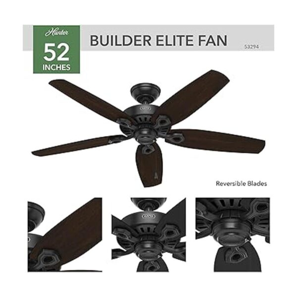 Hunter Ventilador de techo Builder Elite para interiores_2